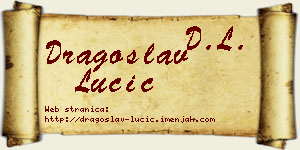 Dragoslav Lučić vizit kartica